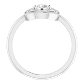 Platinum 1/3 CTW Natural Diamond Ring